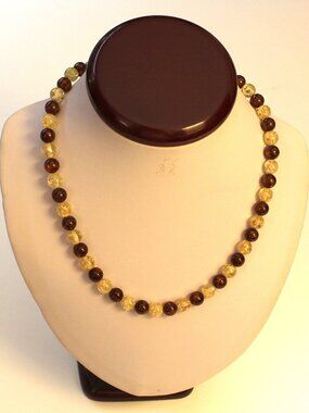 Antique Vintage Amber Honey & Champagne Color Necklace 16-18 inches